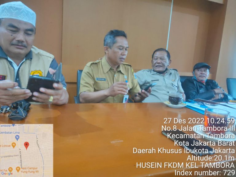 Bersama Tiga Pilar dan FKDM, Lurah Tambora Adakan Rapat Pengamanan Wilayah